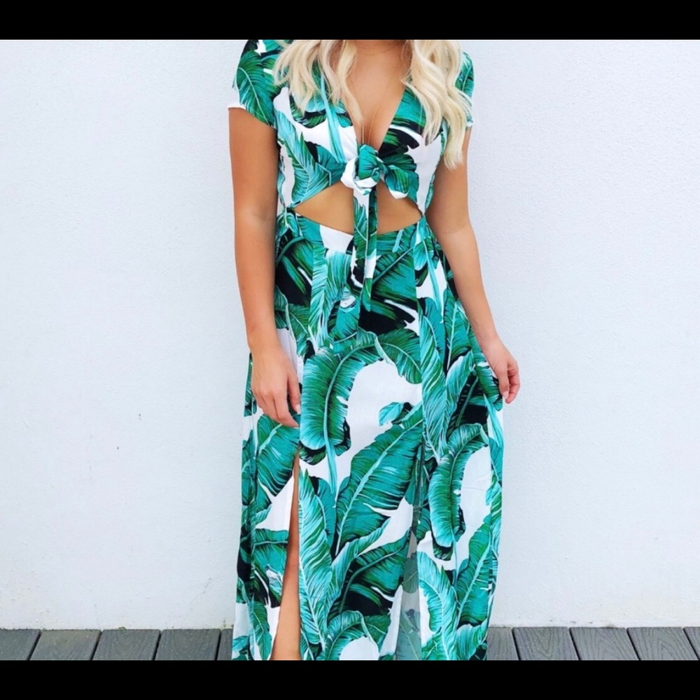 Palm maxi dress